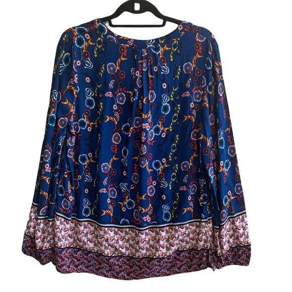 Weekend by Suzanne Betro Floral Print Boho Rayon Tunic XL - Picture 7 of 7